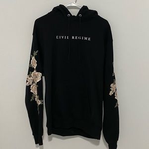 Civil Regime x Champion Black Roses Hoodie